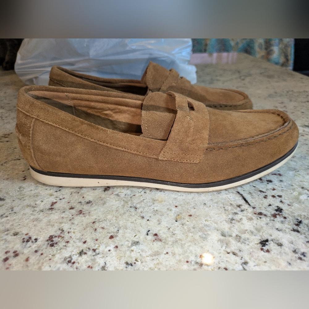 Alfani Brown Suede Loafers for Men